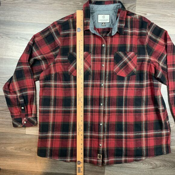 Legendary Whitetails WOMEN'S COTTAGE ESCAPE FLANNEL SHIRT FOREST PLAID 6435 XXXL - Picture 3 of 7